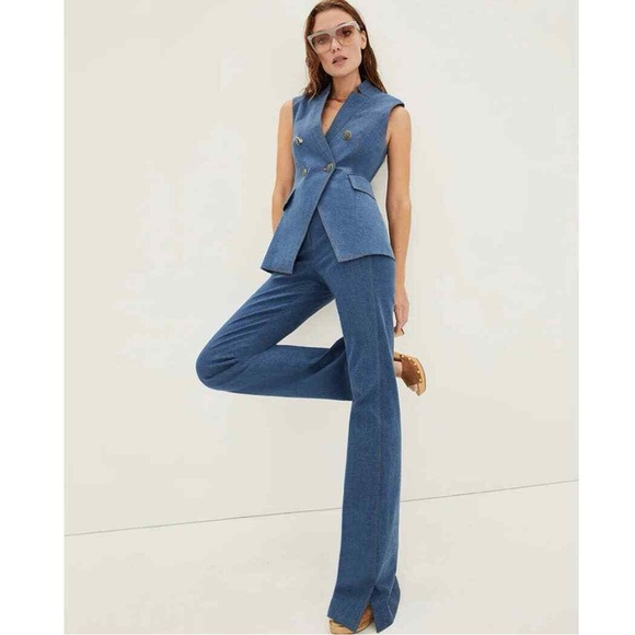 Veronica Beard Royce Jeans Womens 0 Denim Blue Casual Classic 70s Retro - Picture 4 of 15